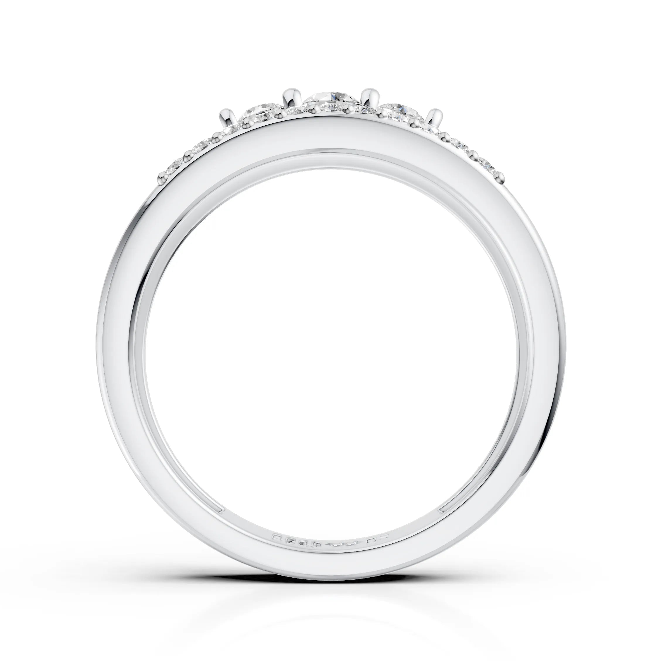 Classic Diamond Cluster Wedding Ring