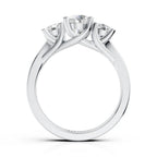 Elegant Round Cut Three Stone Diamond Ring