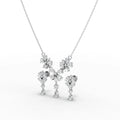 Floral Pear Drop Diamond Necklace