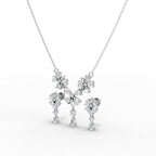 Floral Pear Drop Diamond Necklace