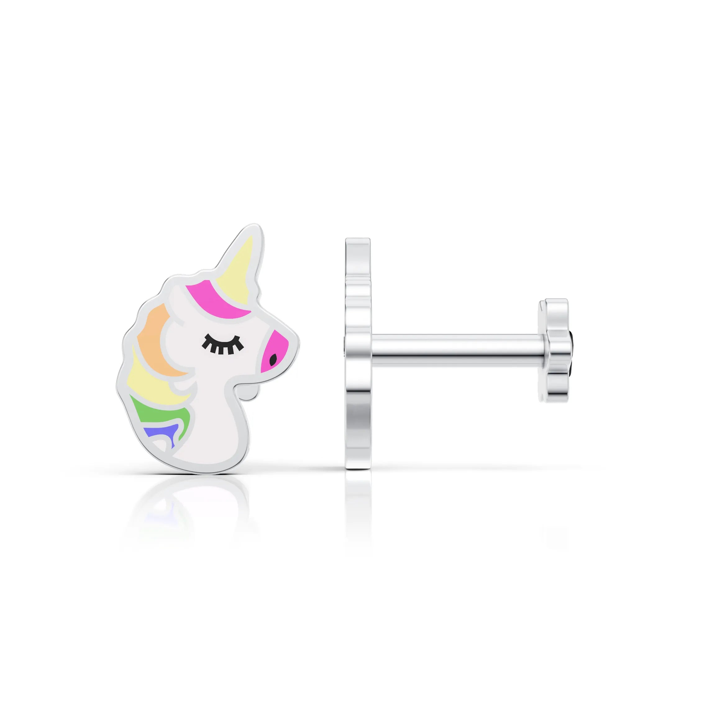 Colorful Unicorn Stud