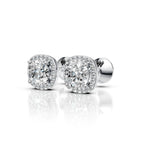 Classic Round Halo Diamond Earring