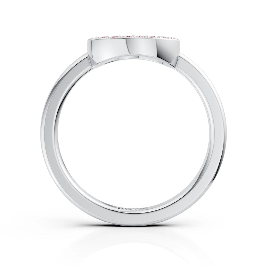 Pink Diamond Circle Halo Ring