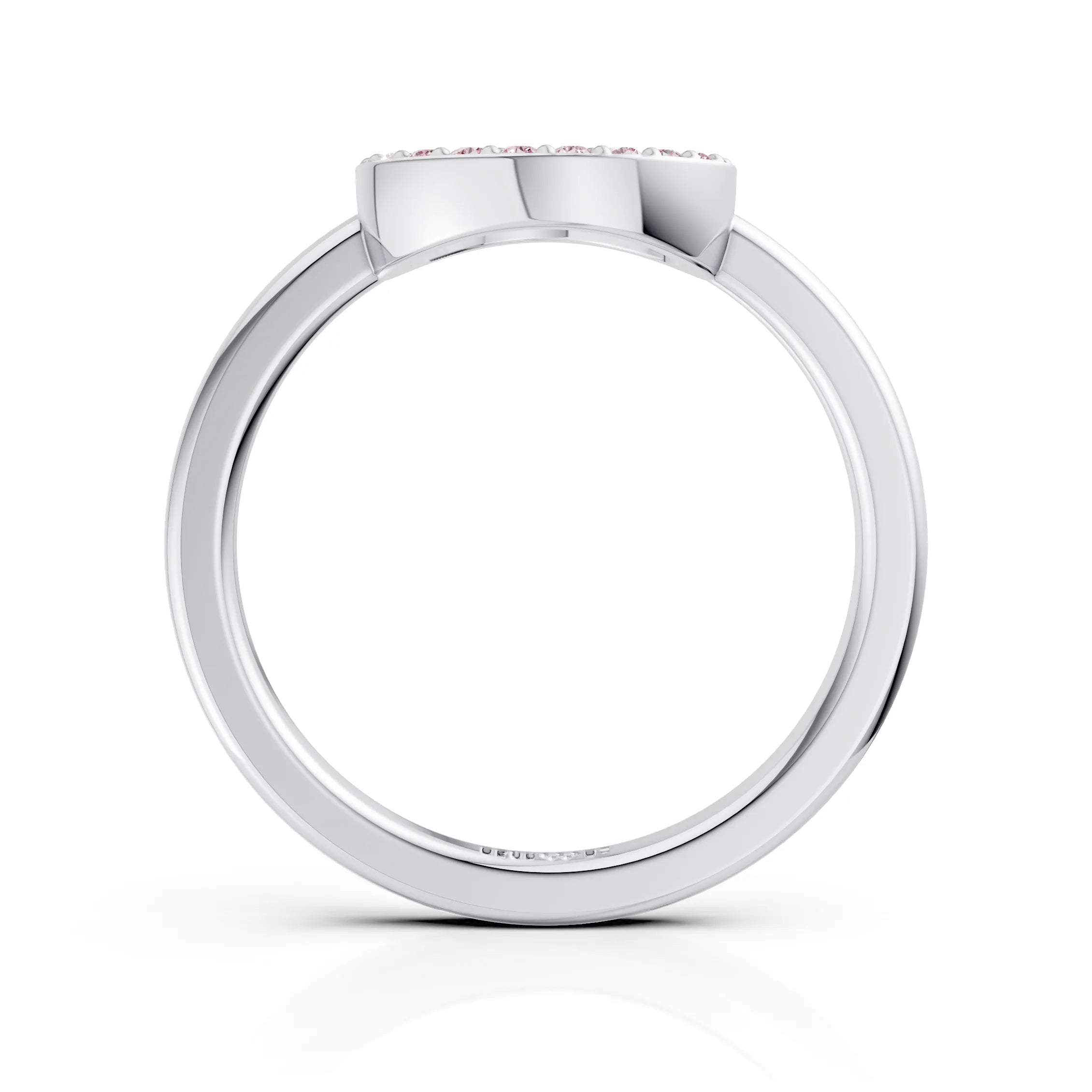 Pink Diamond Circle Halo Ring