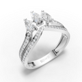 Triple Pear Ring