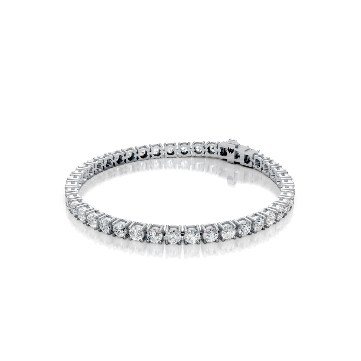 4 MM Round Shaped Tennis Bracelet