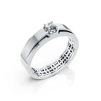 Sleek Solitaire Band Ring