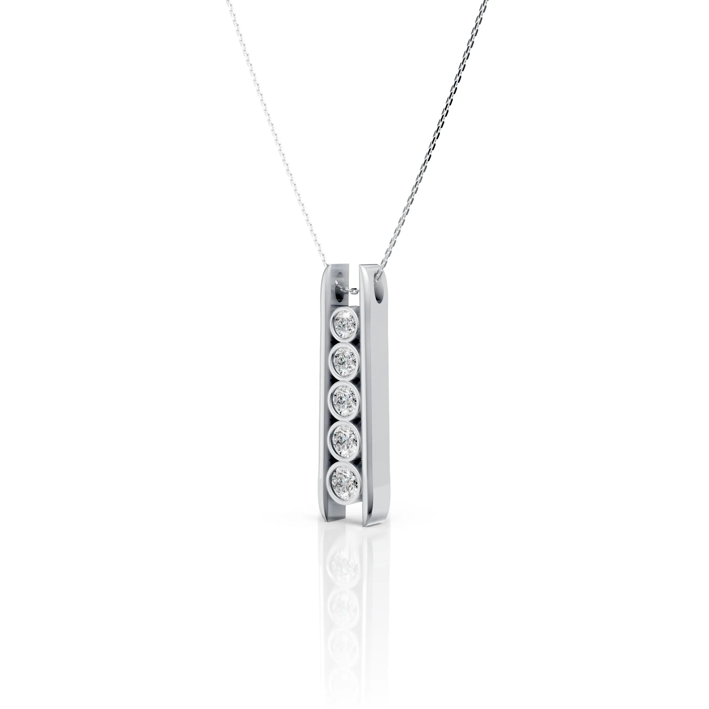 Five Stone Bar Necklace