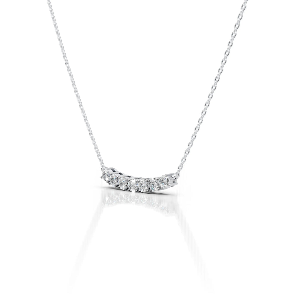 Curved Sparkle Bar Necklace