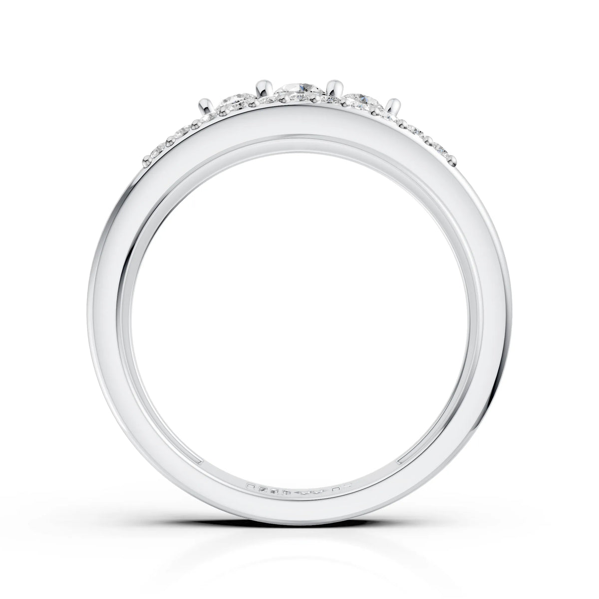 Classic Diamond Cluster Wedding Ring