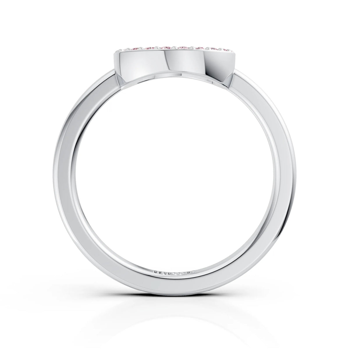 Pink Diamond Circle Halo Ring