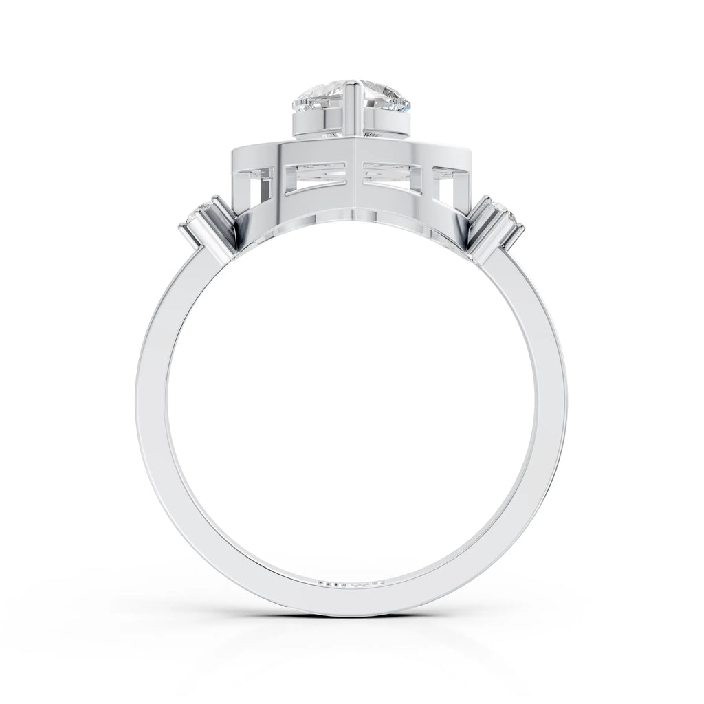 Heart Solitaire Ring