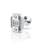 Geometric Diamond Accent Stud (1 PC)
