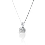 Emerald Cut Solitaire Diamond Pendant