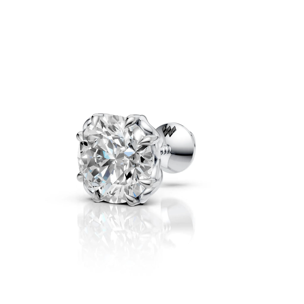 Classic Crown Solitaire Diamond Stud
