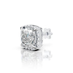 Cushion Cut Halo Diamond Stud (1 PC)