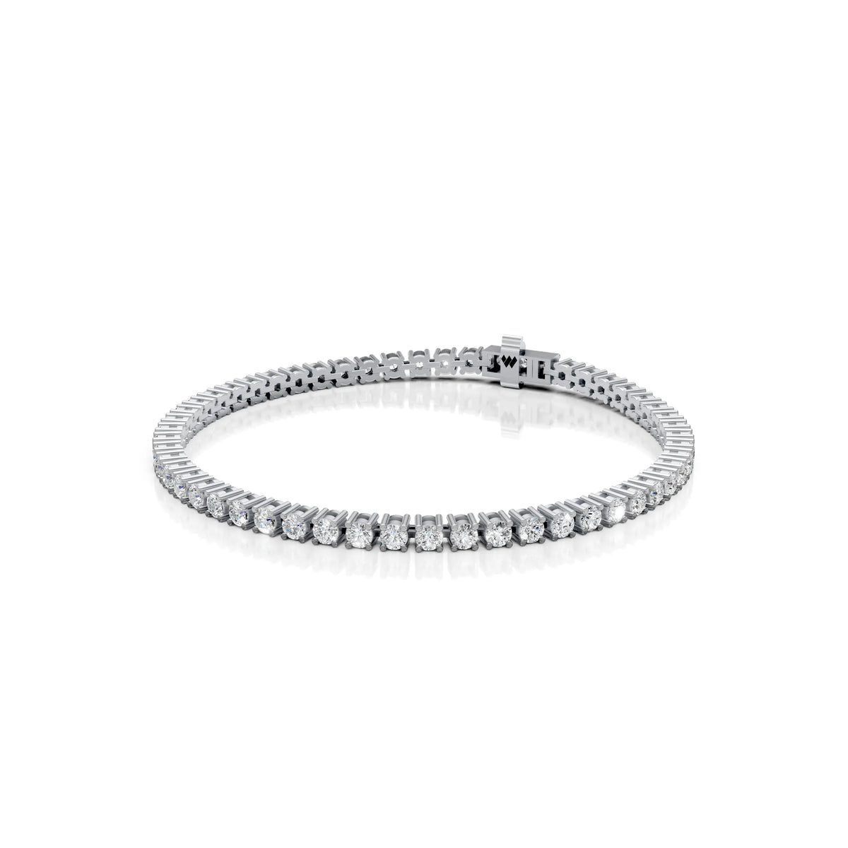 3 MM Round Shaped Tennis Bracelet