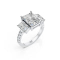 Radiant Cut Three Stone Diamond Ring
