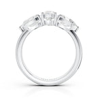 Classic Three Stone Pear Diamond Ring