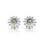 Sunflower Yellow Diamond Earring