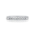 Elegant Seven Stone Round Moissanite Half Eternity Band Ring
