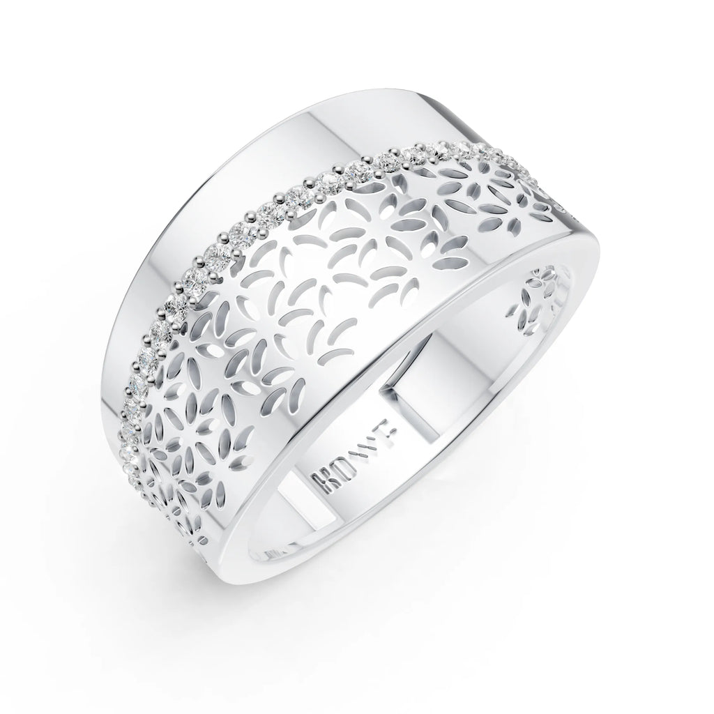Floral Lace Diamond Ring