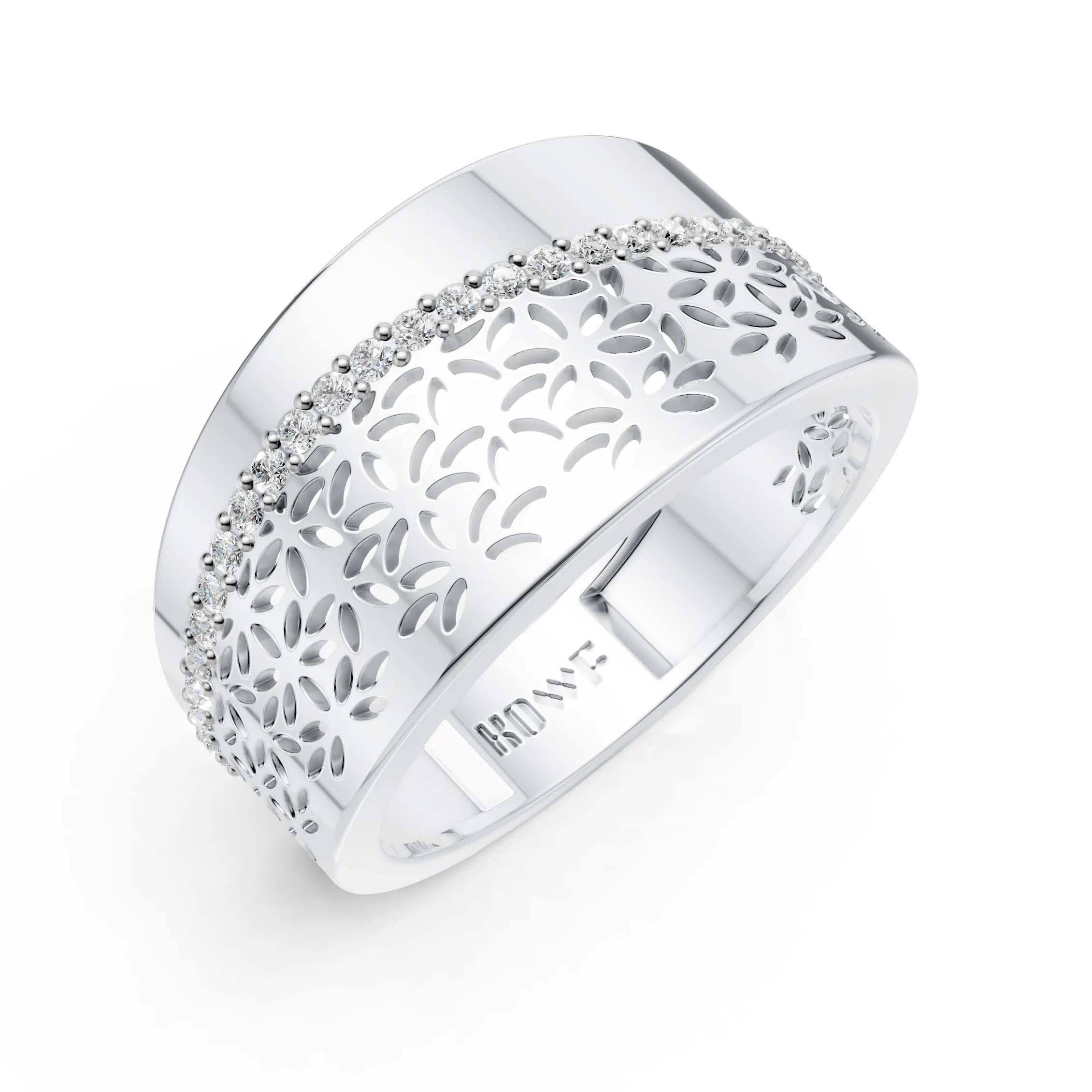 Floral Lace Diamond Ring