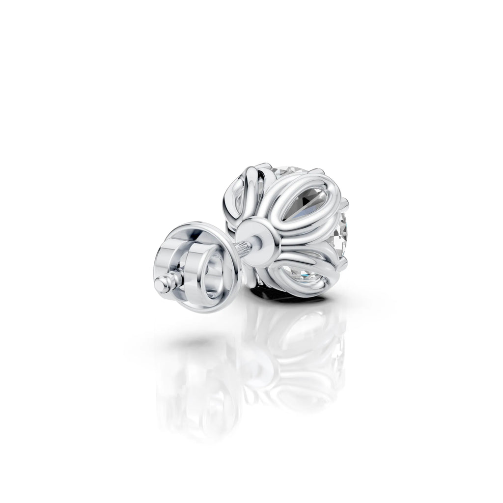 Classic Crown Solitaire Diamond Stud