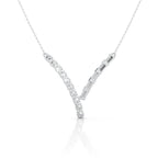 Diamond V Shape Statement Necklace