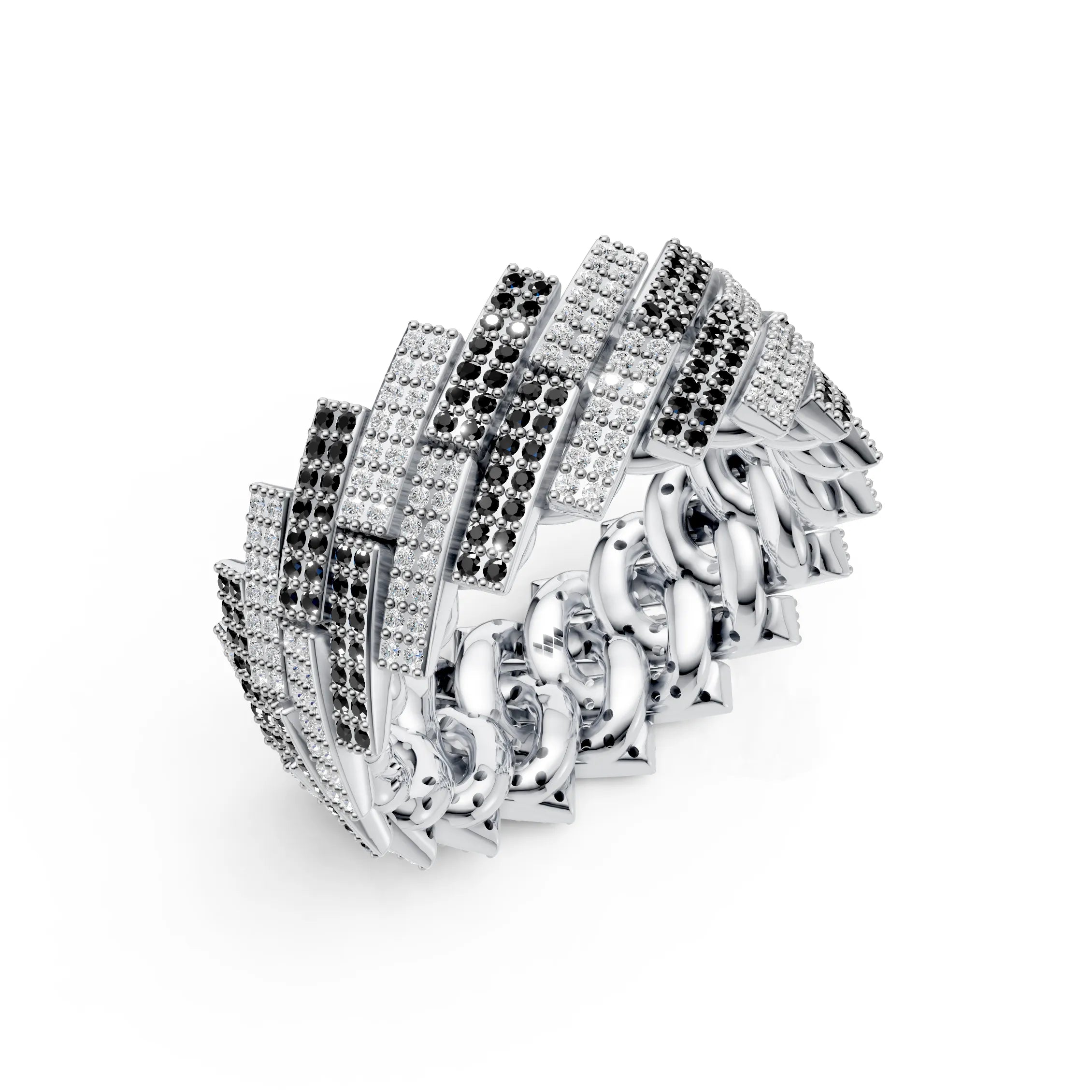 Black & White Cuban Ring