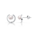 Pearl Swirl Diamond Earring