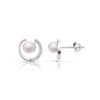 Pearl Swirl Diamond Earring
