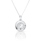 Luxury Om Symbol Diamond Halo Pendant