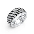 7-Line Black & White Montubhai’s Ring