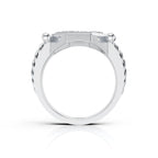 Traditional Sanskrit Mantra Engraved Octagonal Men's Statement Ring