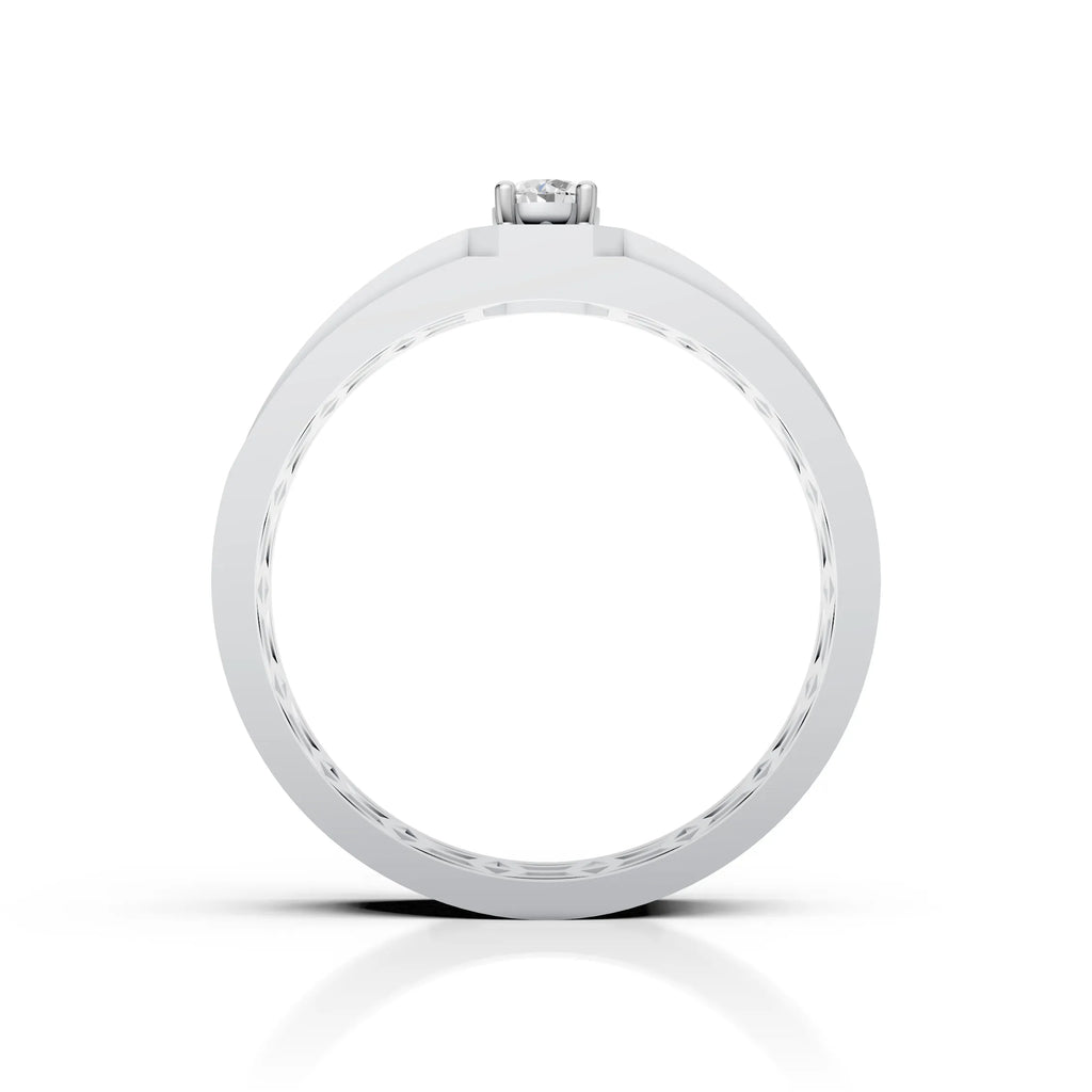 Sleek Solitaire Band Ring