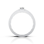 Sleek Solitaire Band Ring