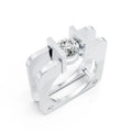 Modern Square Solitaire Ring