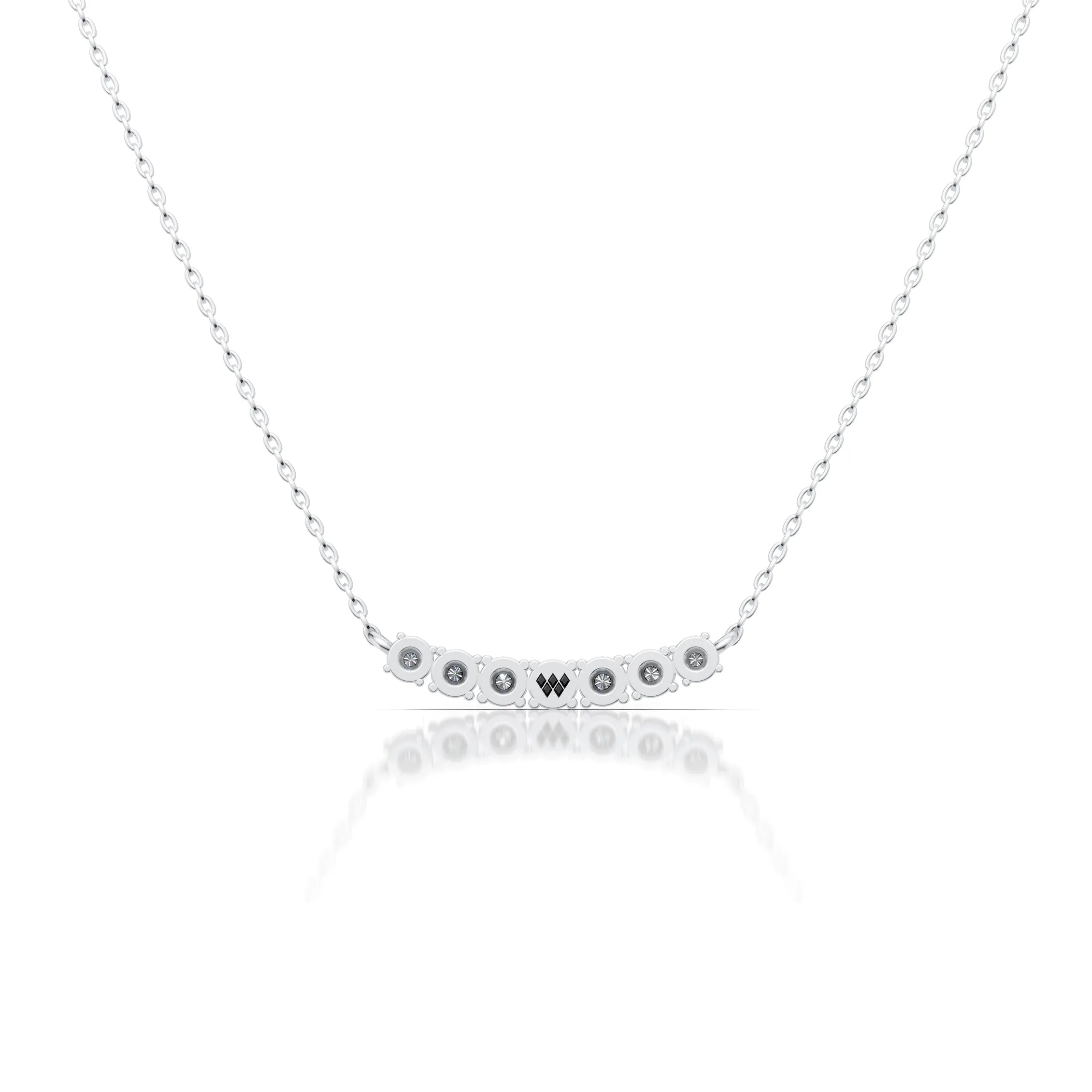 Curved Sparkle Bar Necklace