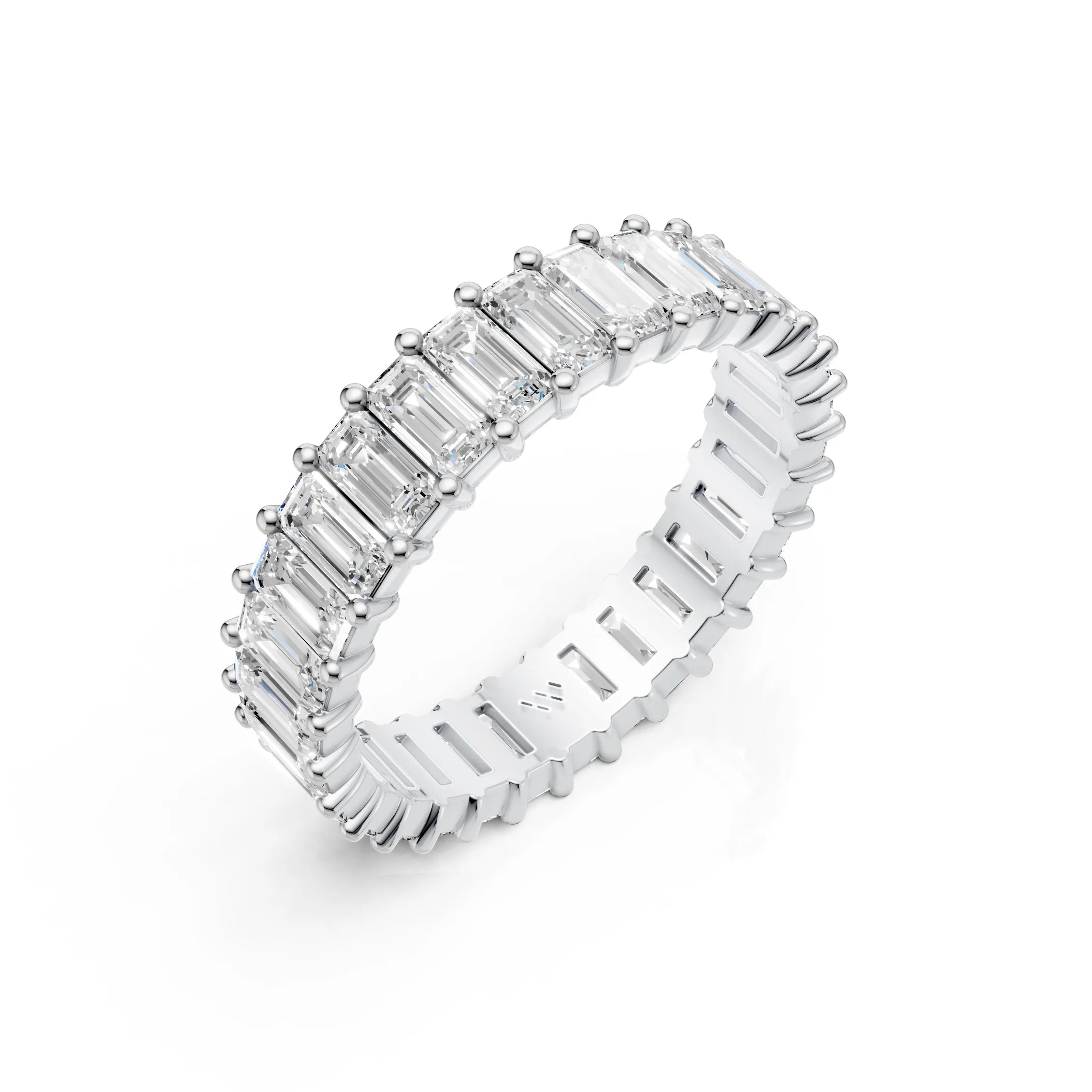 Emerald Eternity Diamond Band