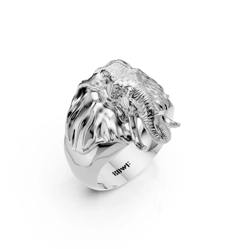 Elephant Head Statement Ring – Bold & Majestic