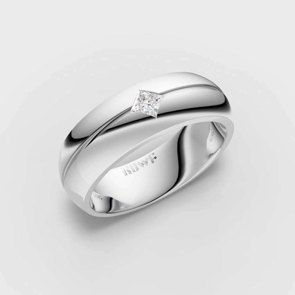 Princess Solitaire Band Ring