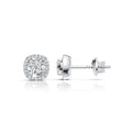 Classic Round Halo Diamond Earring