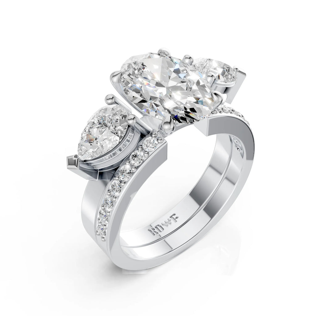 Oval & Pear Diamond 2-in-1 Ring