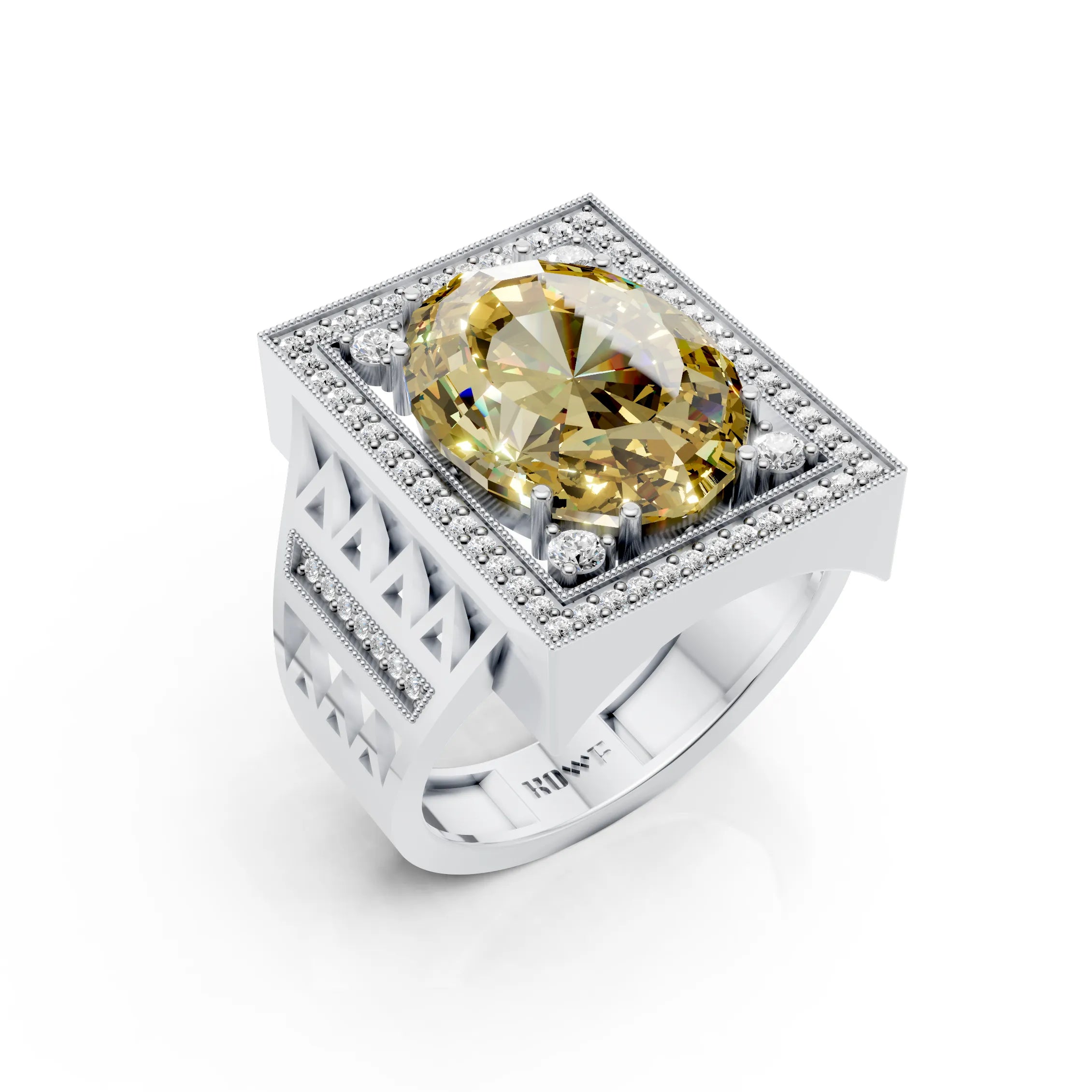 Regal Yellow CZ Ring Ring