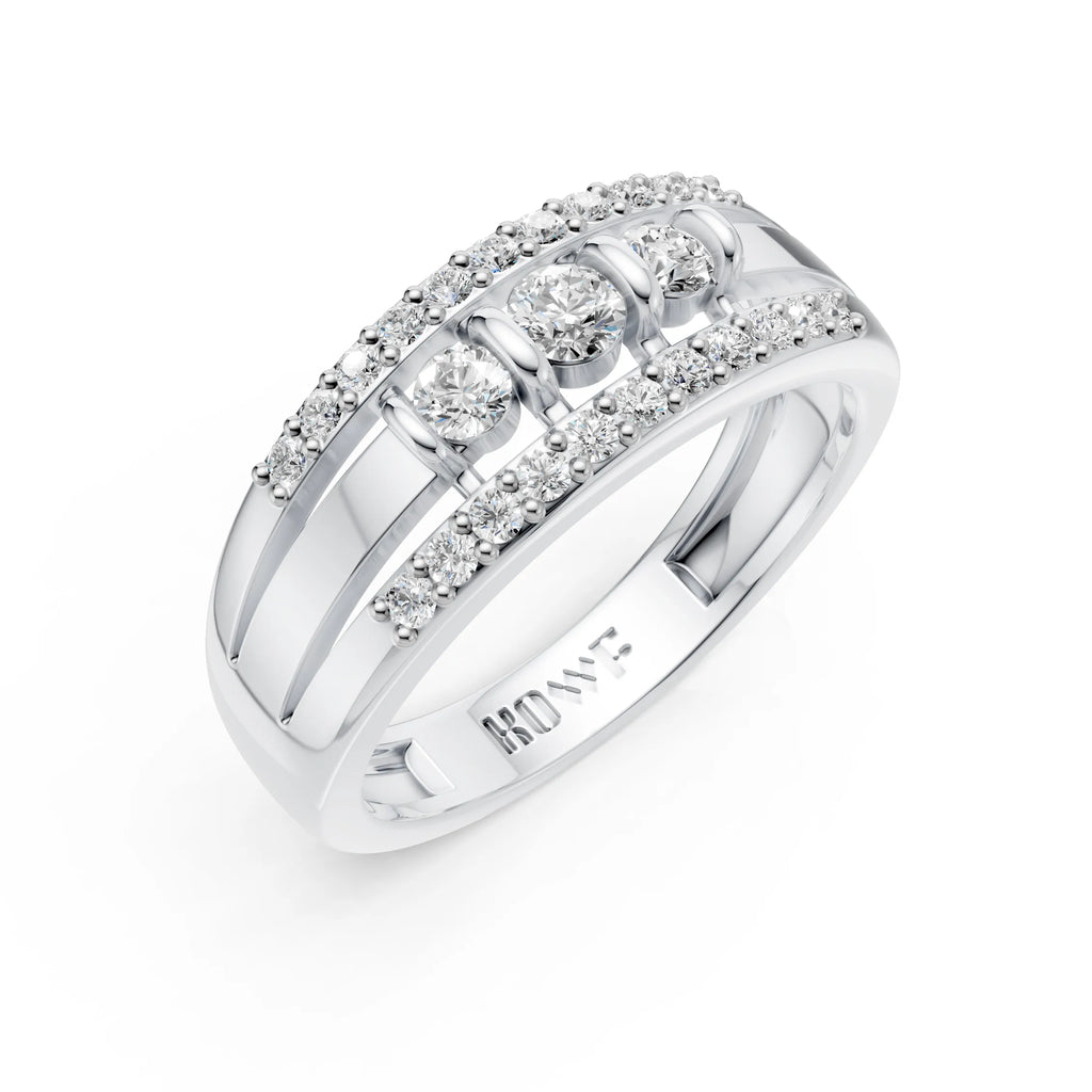 Classic Diamond Cluster Wedding Ring