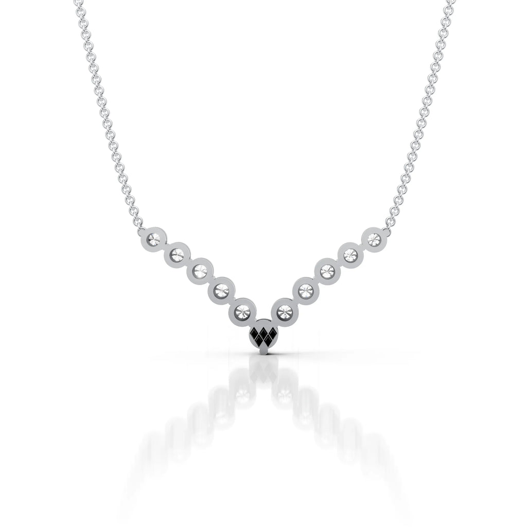 Chevron Diamond Station Necklace