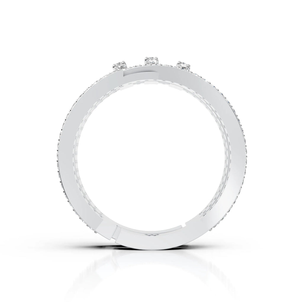 Criss Cross Multi Row Diamond Ring