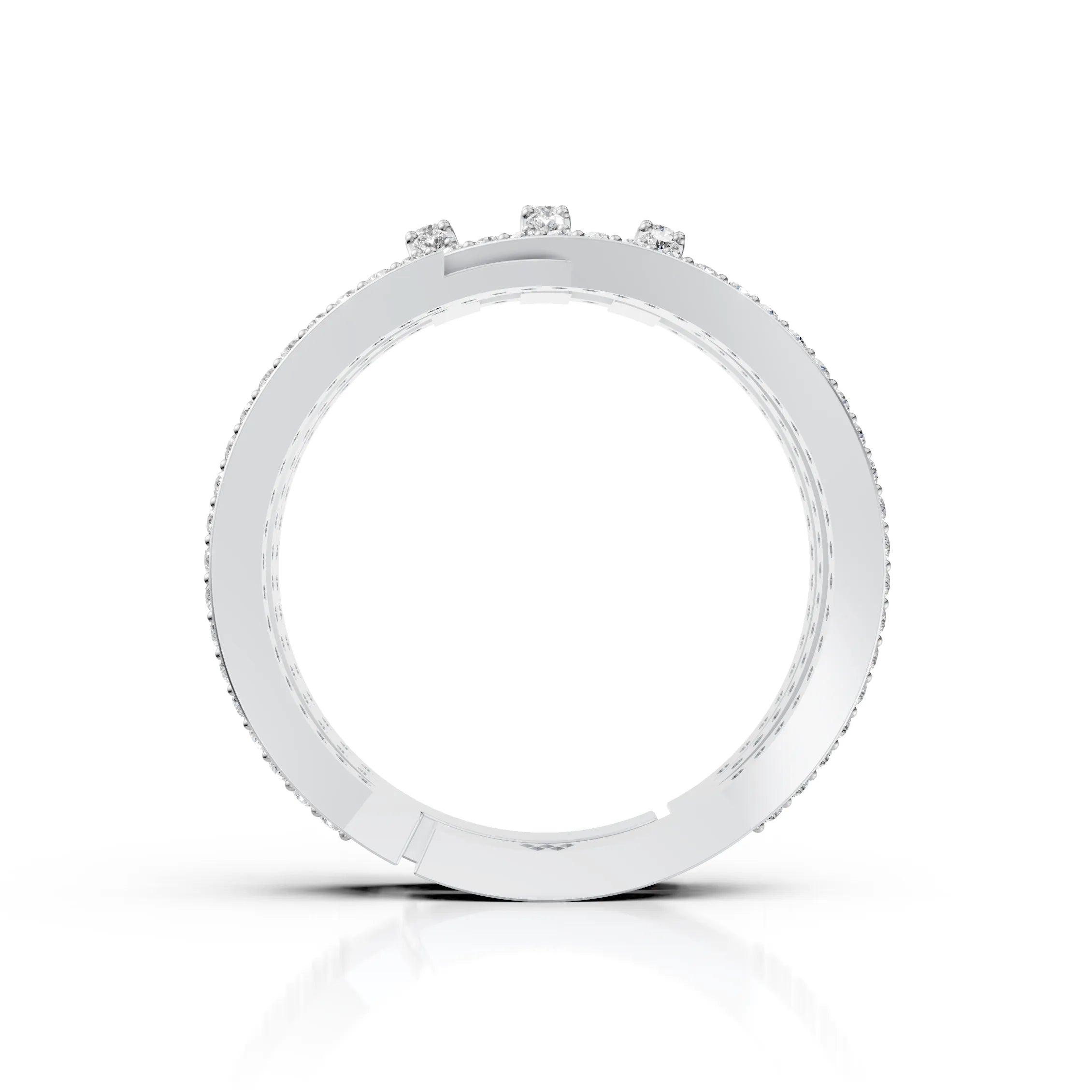 Criss Cross Multi Row Diamond Ring