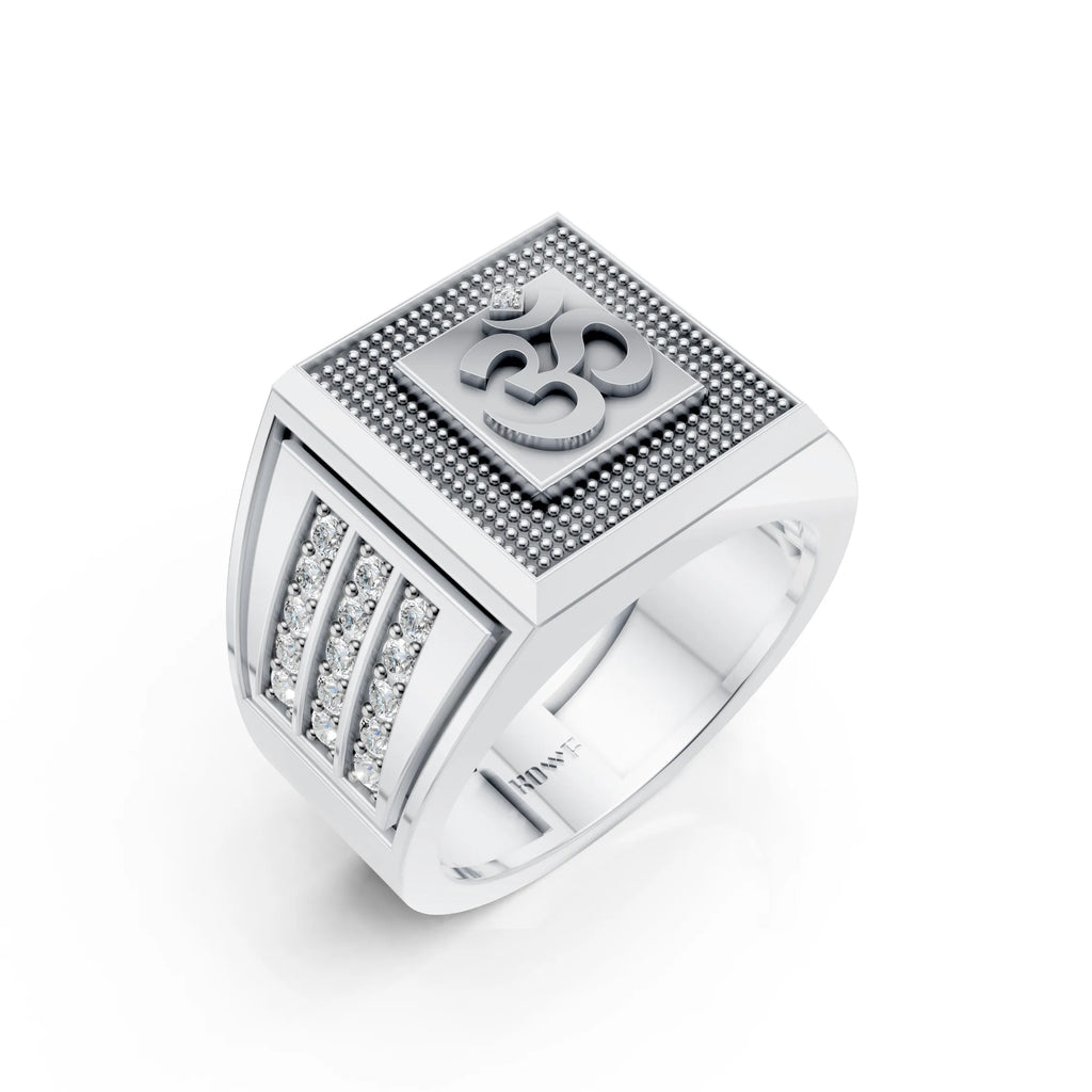 Om Engraved Statement Ring Accents – Spiritual Power Meets Bold Style